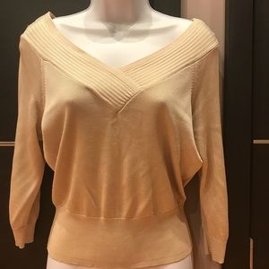 White House Black Market Beige Top